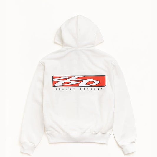 Stussy S Box Zip Hood, off white - Tiki Room Skateboards - 1