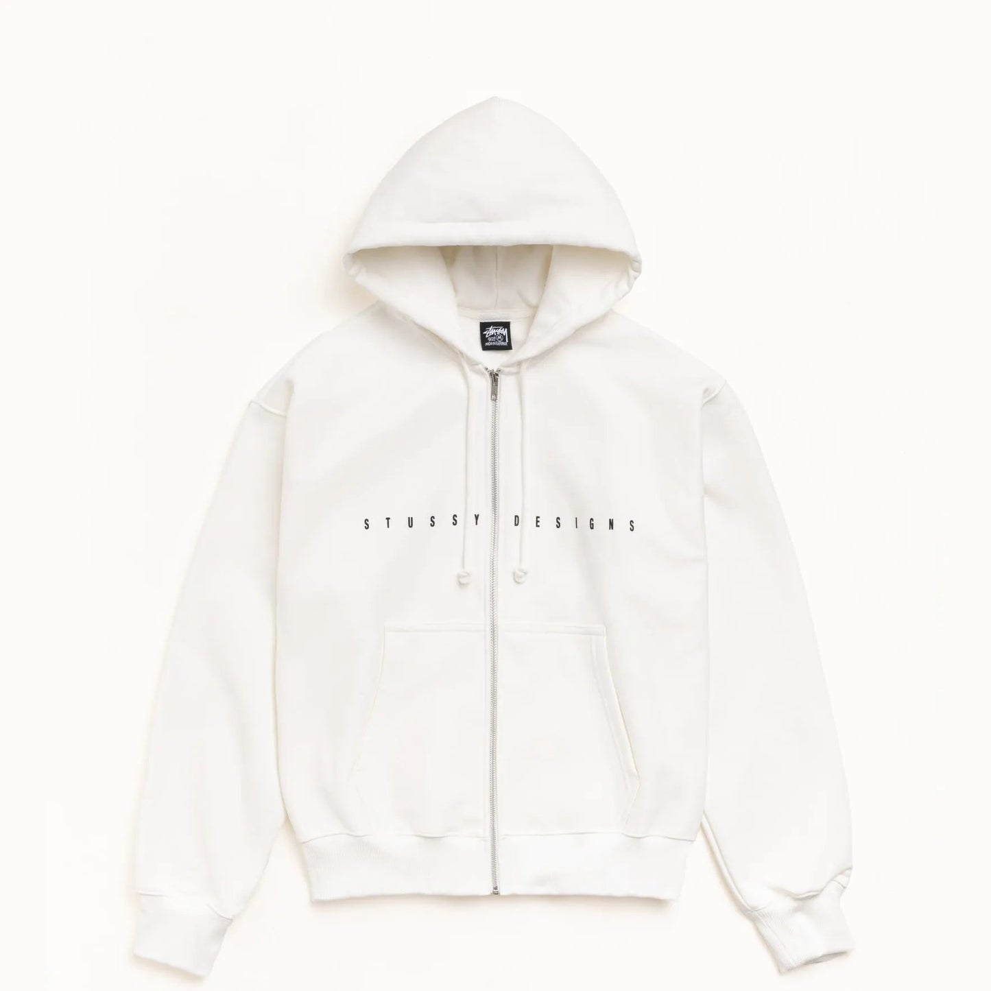 Stussy S Box Zip Hood, off white - Tiki Room Skateboards - 2