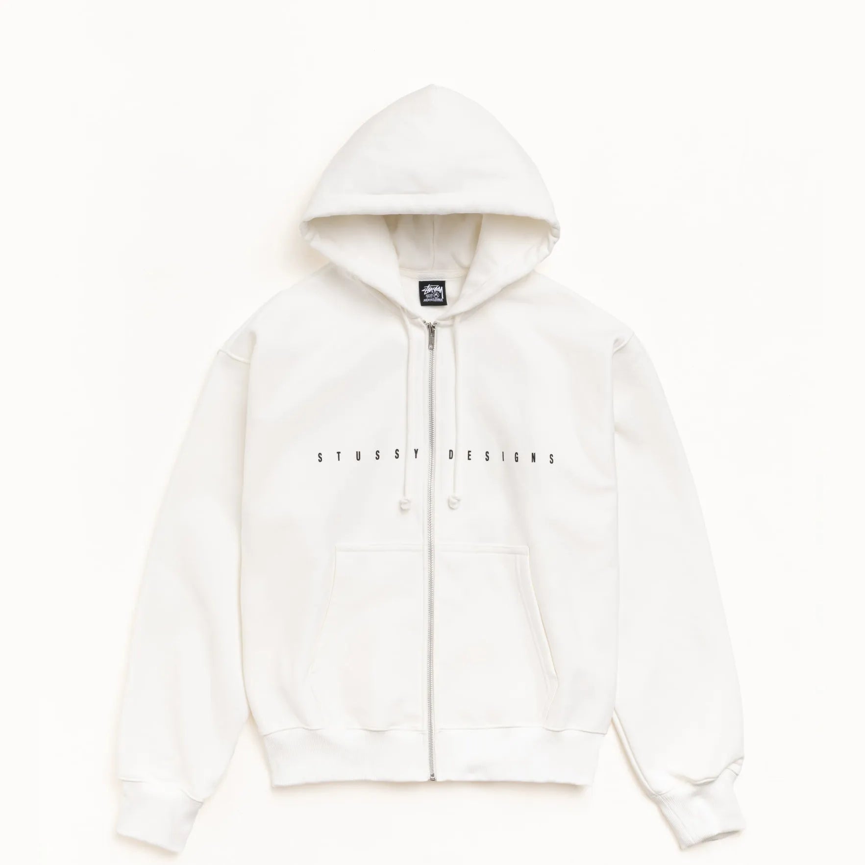 Stussy S Box Zip Hood, off white - Tiki Room Skateboards - 2