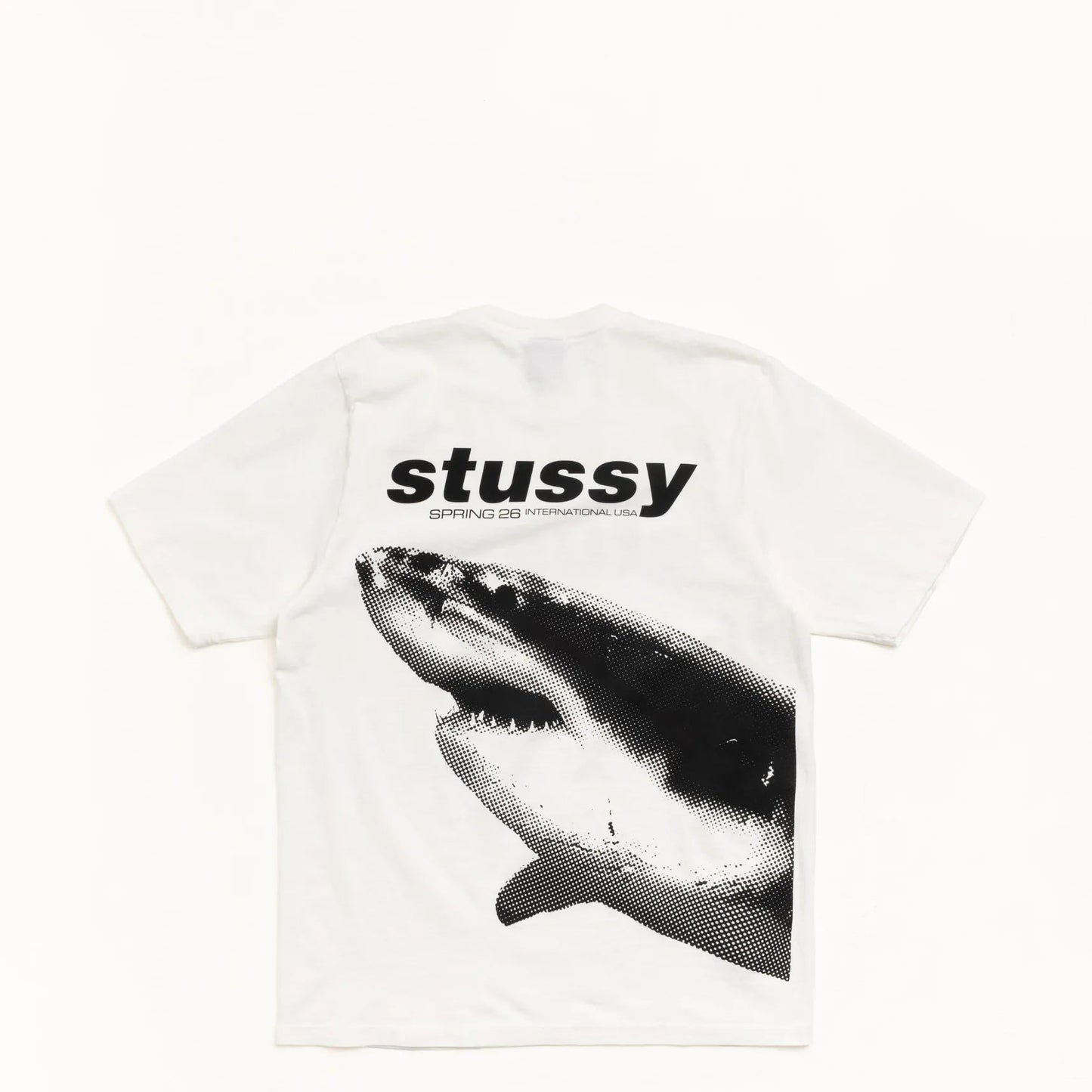 Stussy Shark Pigment Dyed Tee, natural - Tiki Room Skateboards - 1