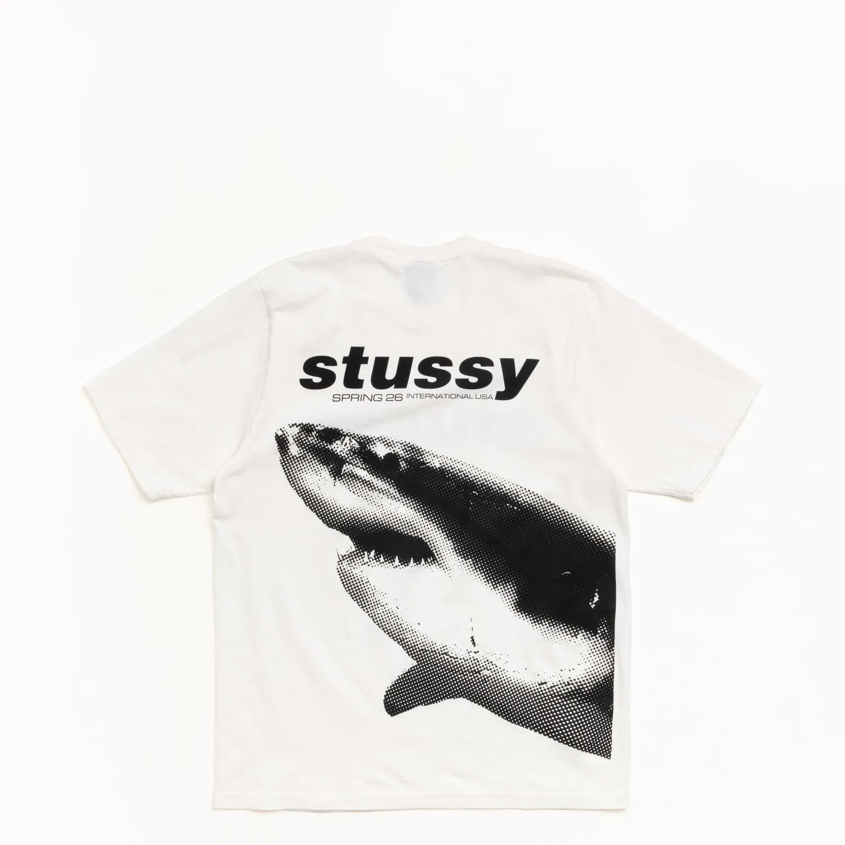 Stussy Shark Pigment Dyed Tee, natural - Tiki Room Skateboards - 1