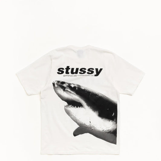 Stussy Shark Pigment Dyed Tee, natural - Tiki Room Skateboards - 1