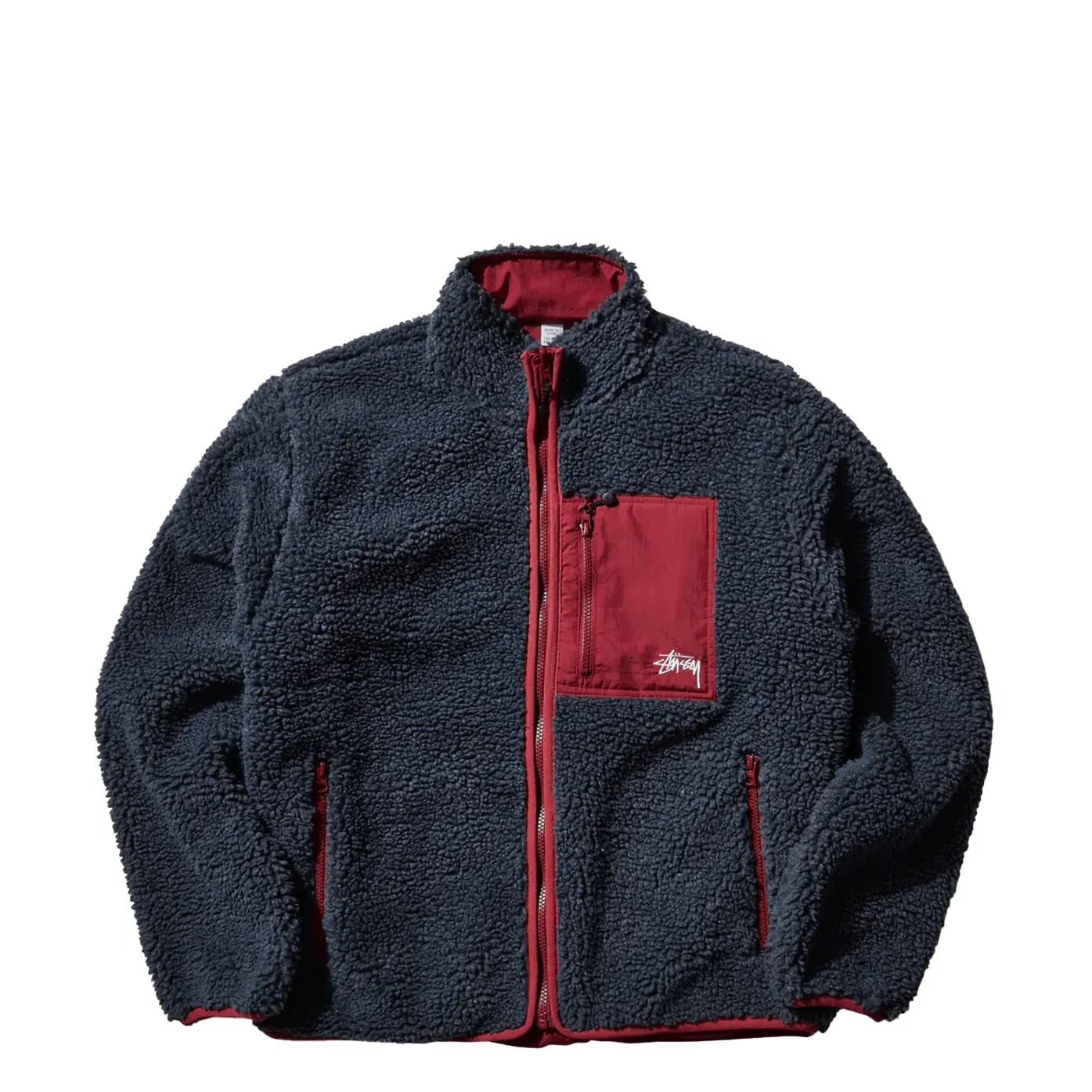 Stussy Sherpa Reversible Jacket, smoke