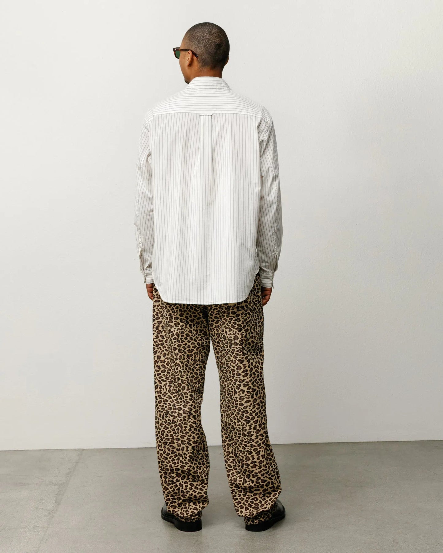 Stussy Standard Shirt, natural stripe - Tiki Room Skateboards - 6