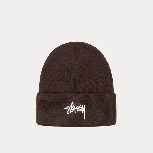 Stussy Stock Cuff Beanie, cocoa - Tiki Room Skateboards - 1