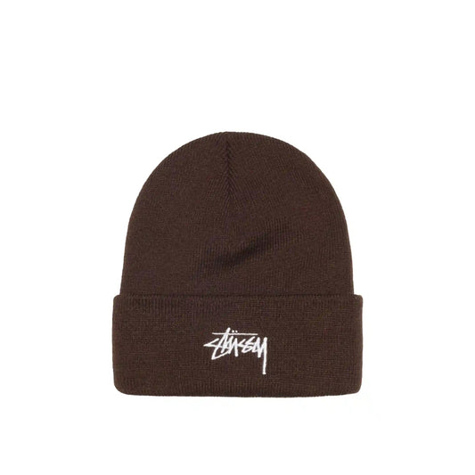 Stussy Stock Cuff Beanie, coffee - Tiki Room Skateboards - 1