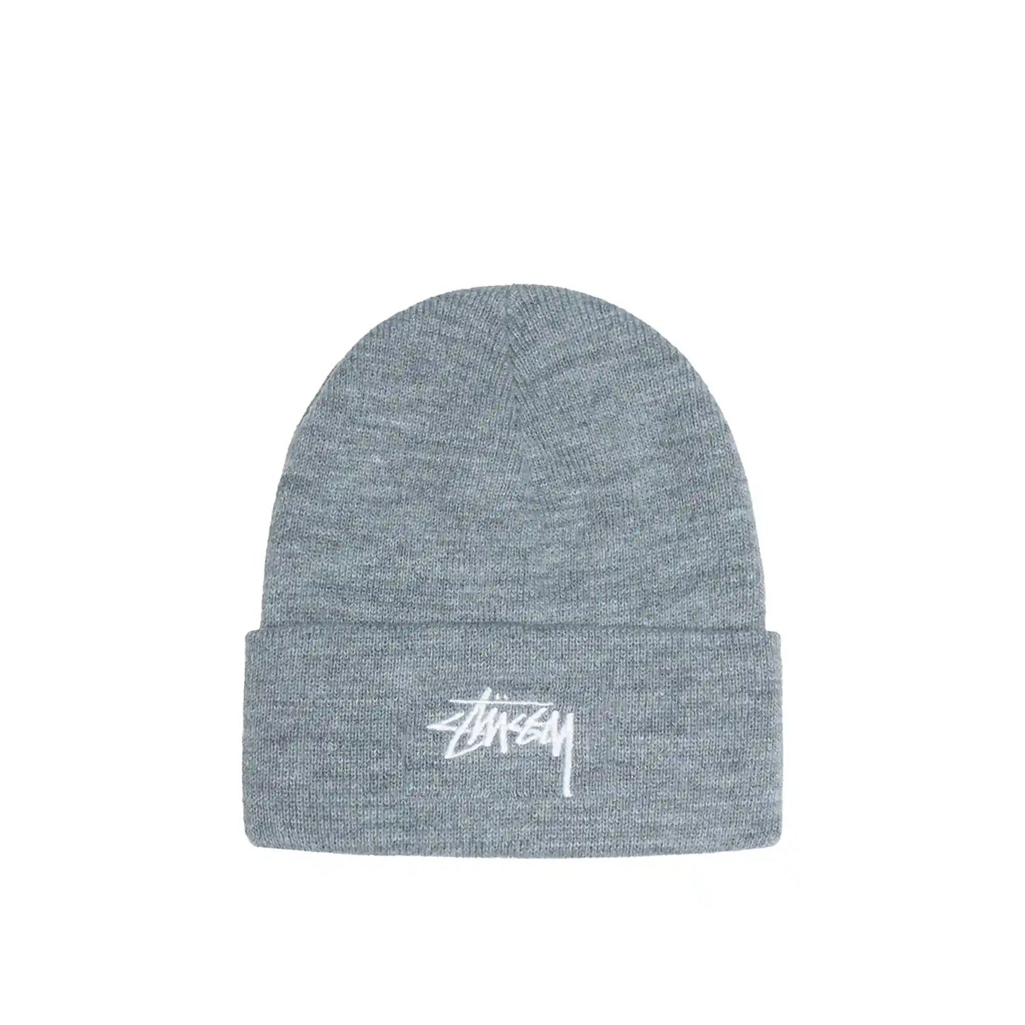 Stussy Stock Cuff Beanie, grey heather - Tiki Room Skateboards - 1