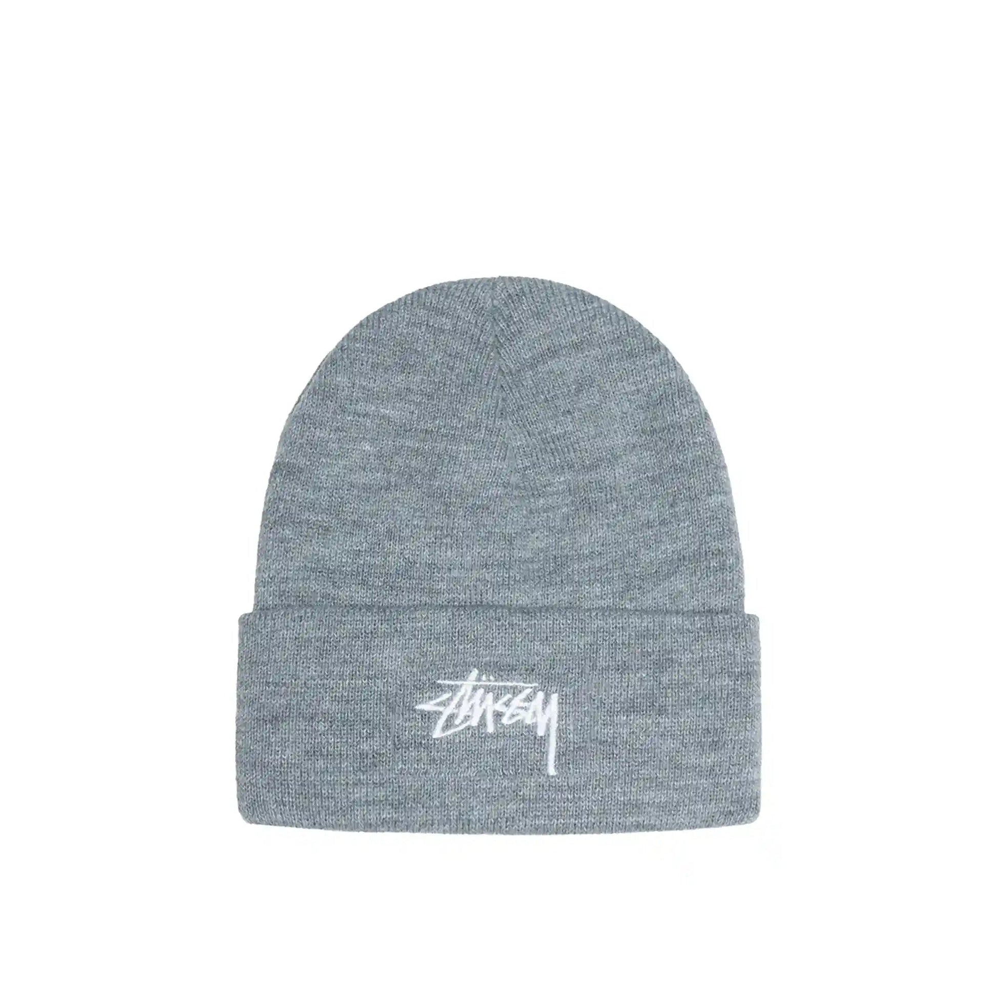 Stussy Stock Cuff Beanie, grey heather - Tiki Room Skateboards - 1