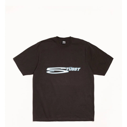 Stussy Stretch Pigment Dyed Tee, faded black - Tiki Room Skateboards - 1