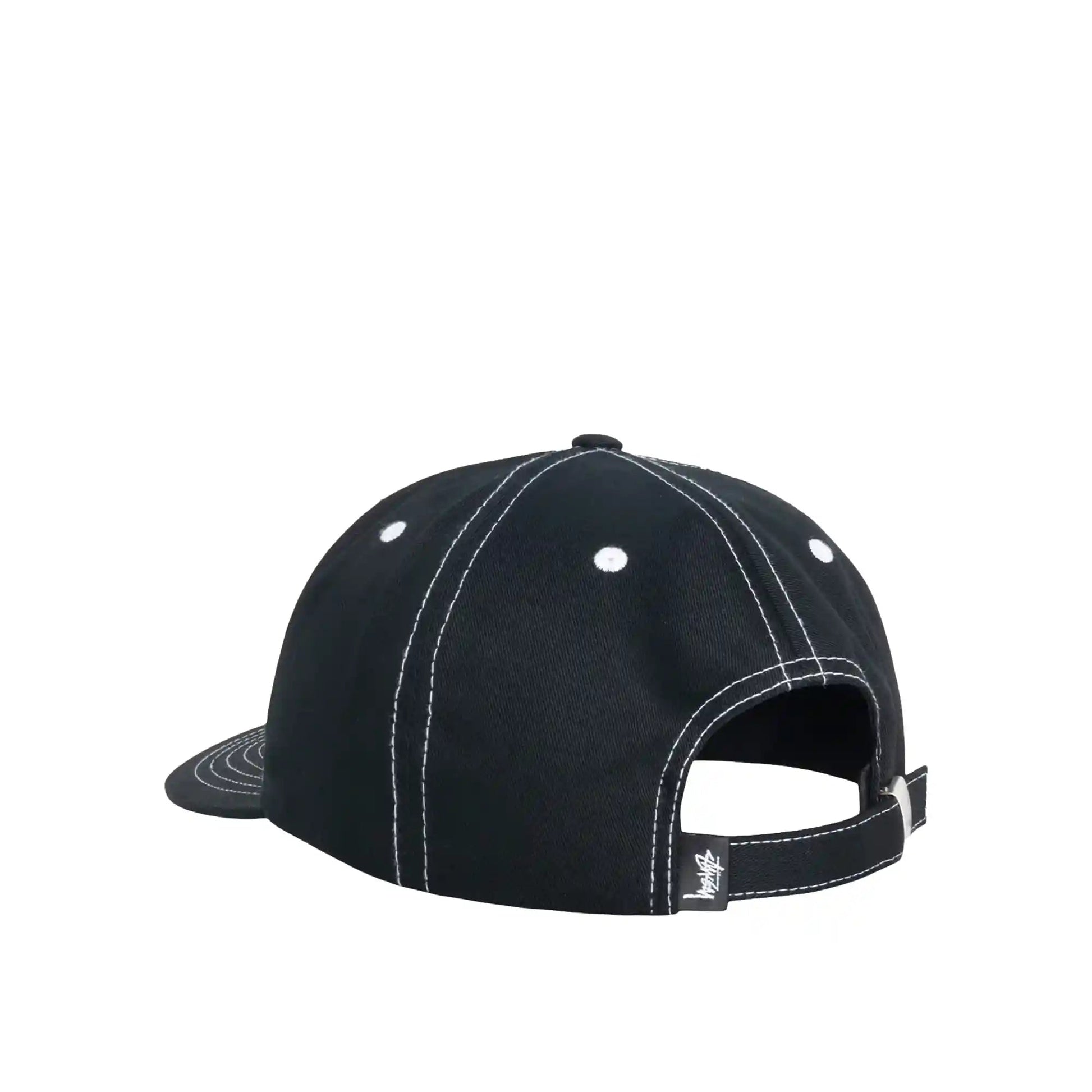 Stussy Stu Arch Strapback Cap, true black - Tiki Room Skateboards - 2