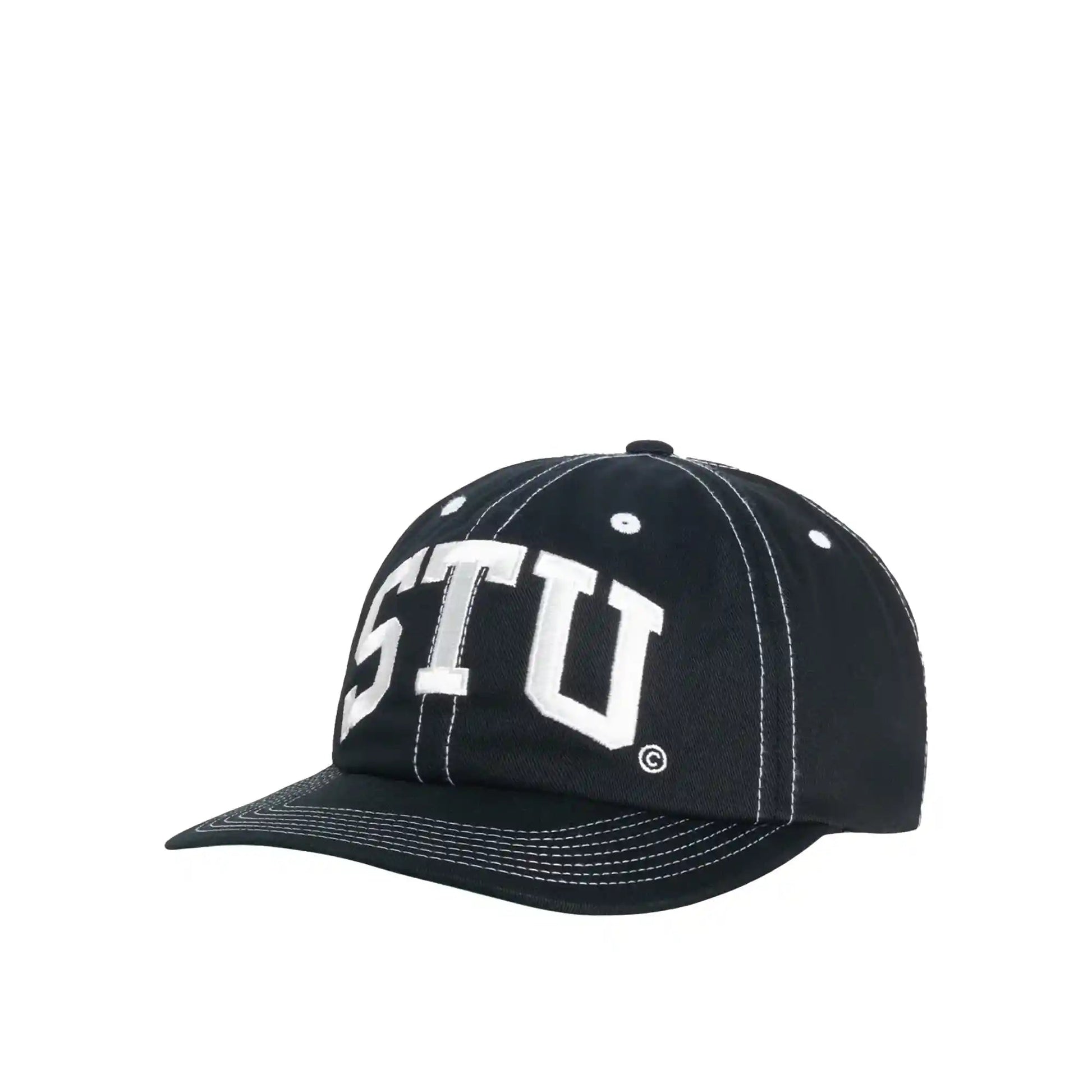 Stussy Stu Arch Strapback Cap, true black