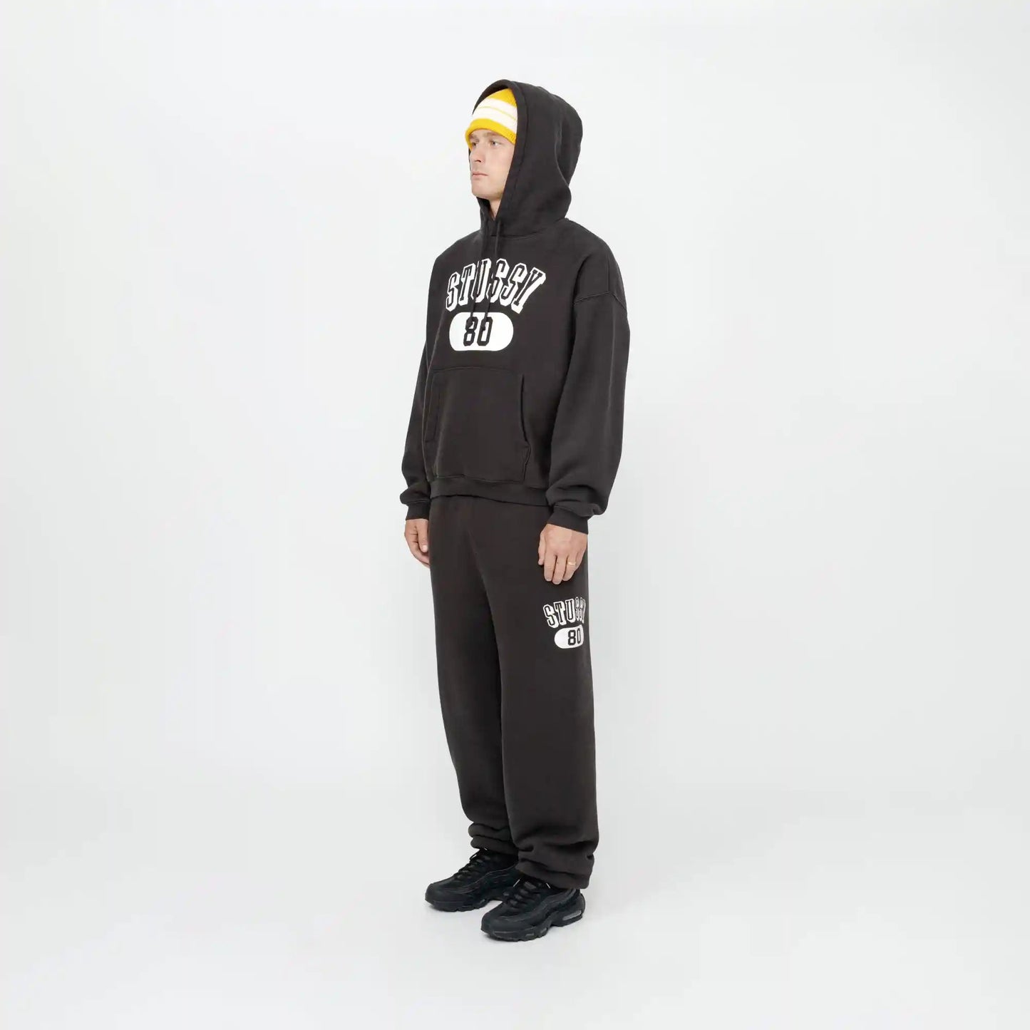 Stussy Stussy 80 Fleece Pant, washed black - Tiki Room Skateboards - 3