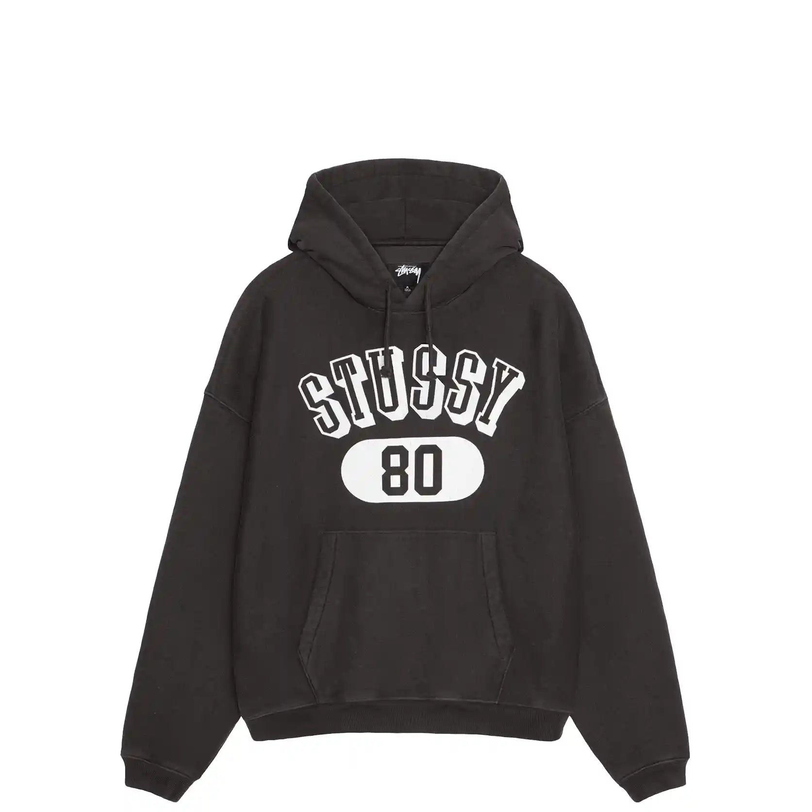 Stussy Stussy 80 Relaxed Hood, washed black - Tiki Room Skateboards - 1