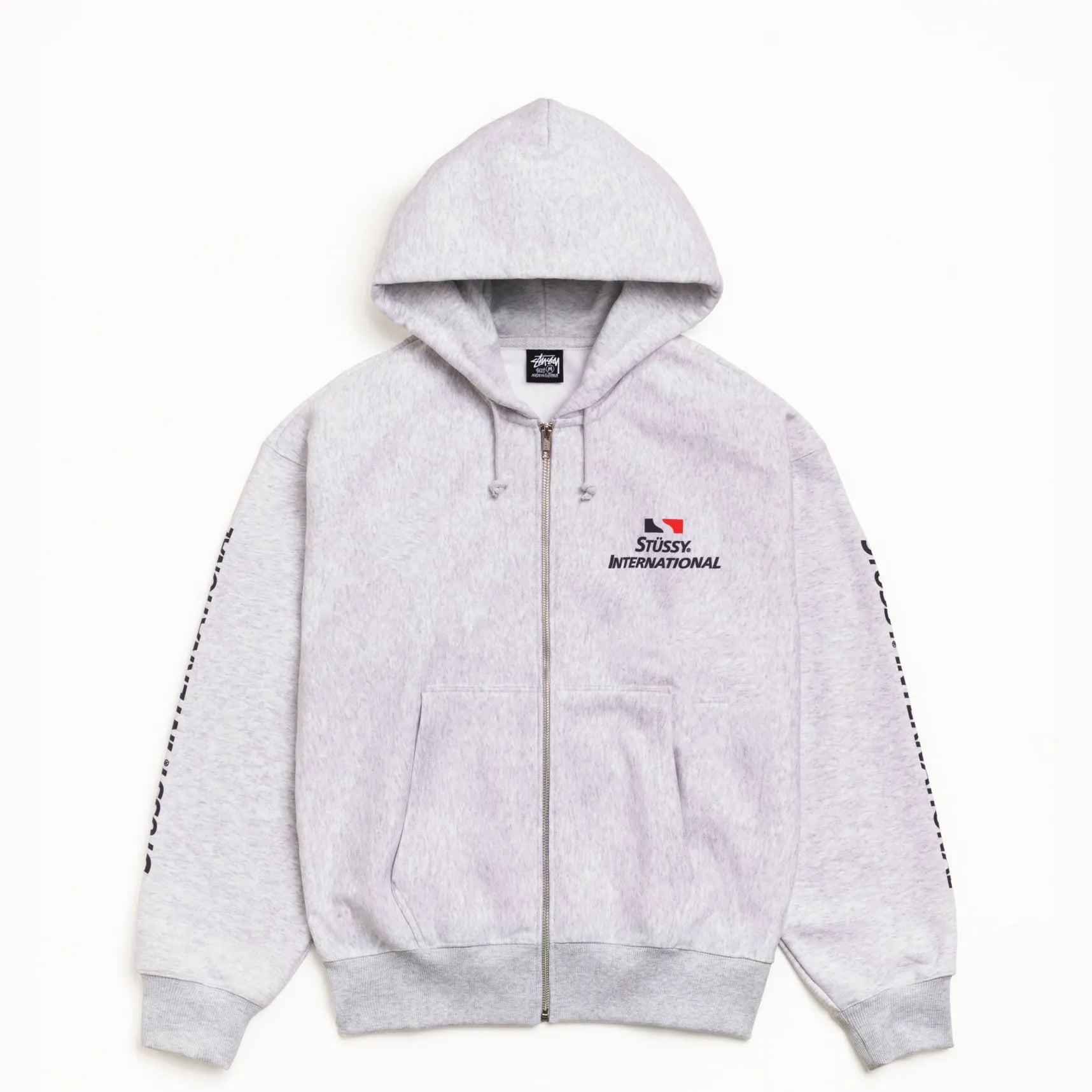 Stussy Stussy International Zip Hood, ash heather - Tiki Room Skateboards - 1