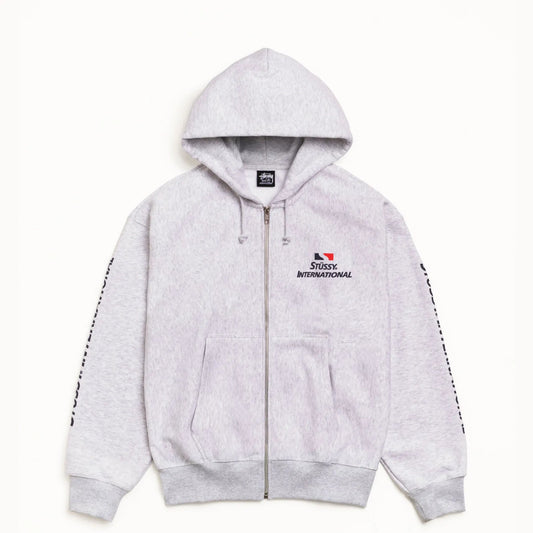 Stussy Stussy International Zip Hood, ash heather - Tiki Room Skateboards - 1