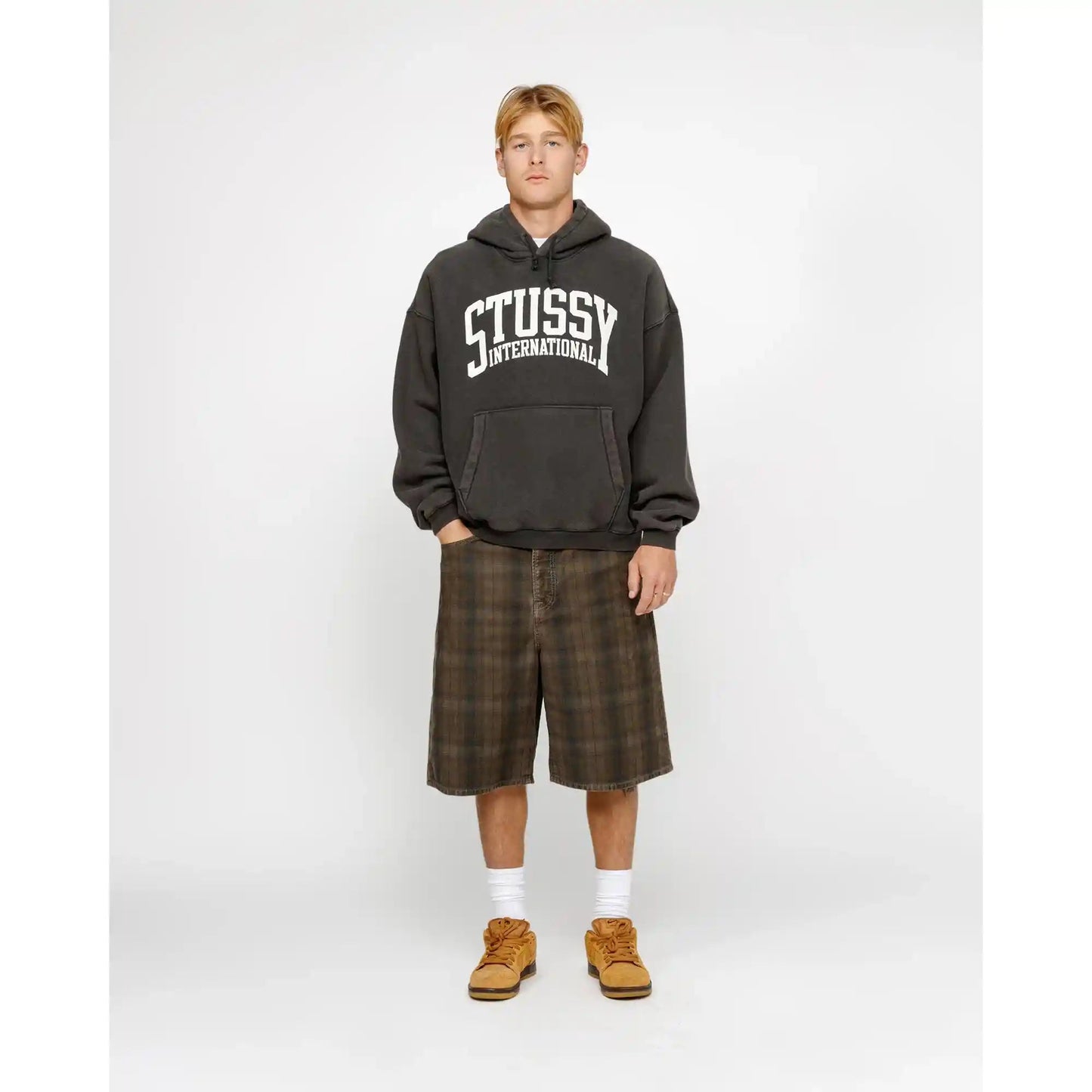 Stussy Stussy Intl Relaxed Hood, washed black - Tiki Room Skateboards - 2