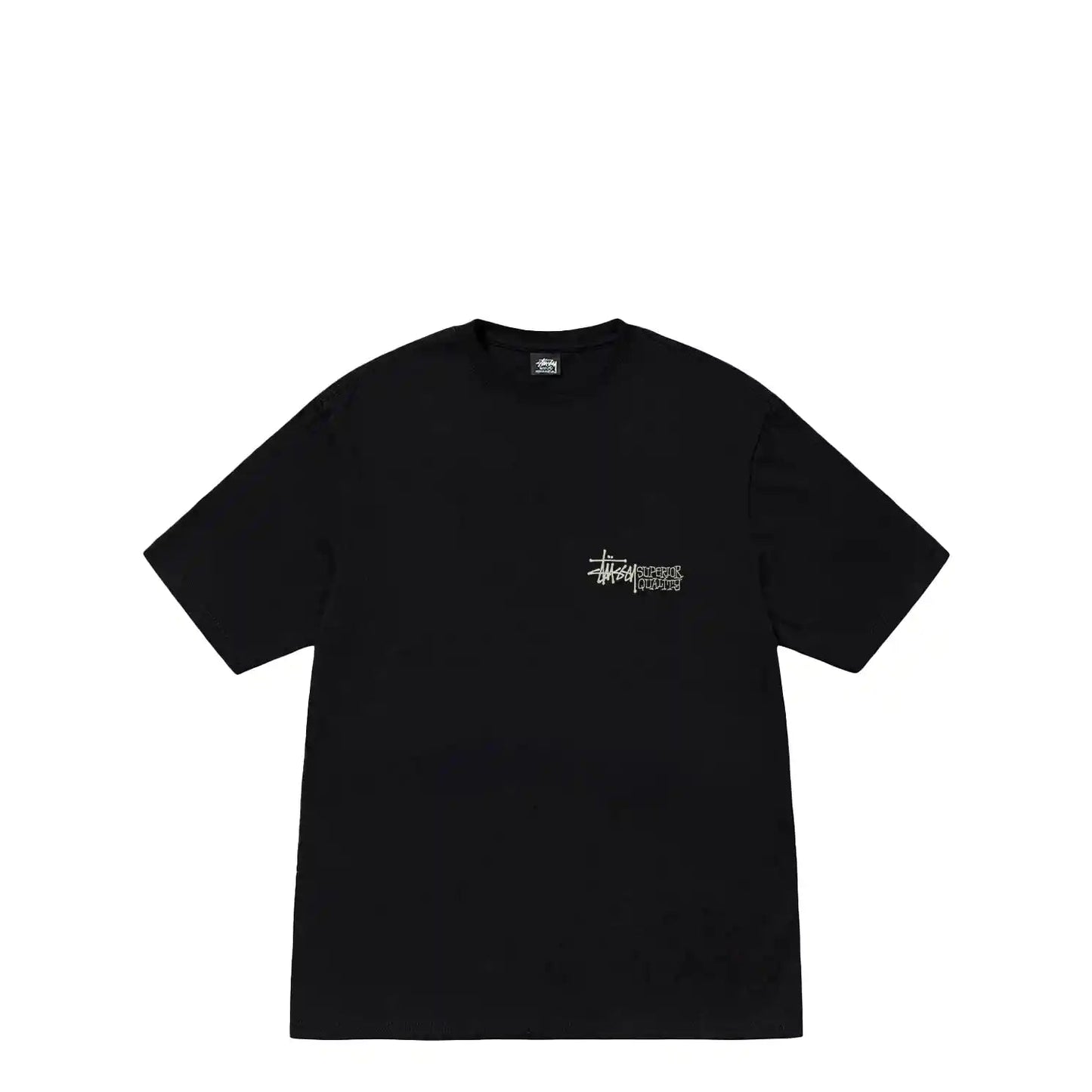 Stussy Superior Quality Pigment Dyed Tee, black - Tiki Room Skateboards - 2