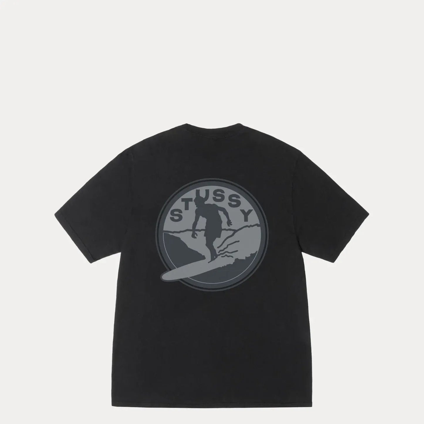 Stussy Surf Club Pig. Dyed Tee, black - Tiki Room Skateboards - 1