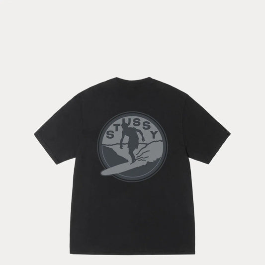 Stussy Surf Club Pig. Dyed Tee, black - Tiki Room Skateboards - 1