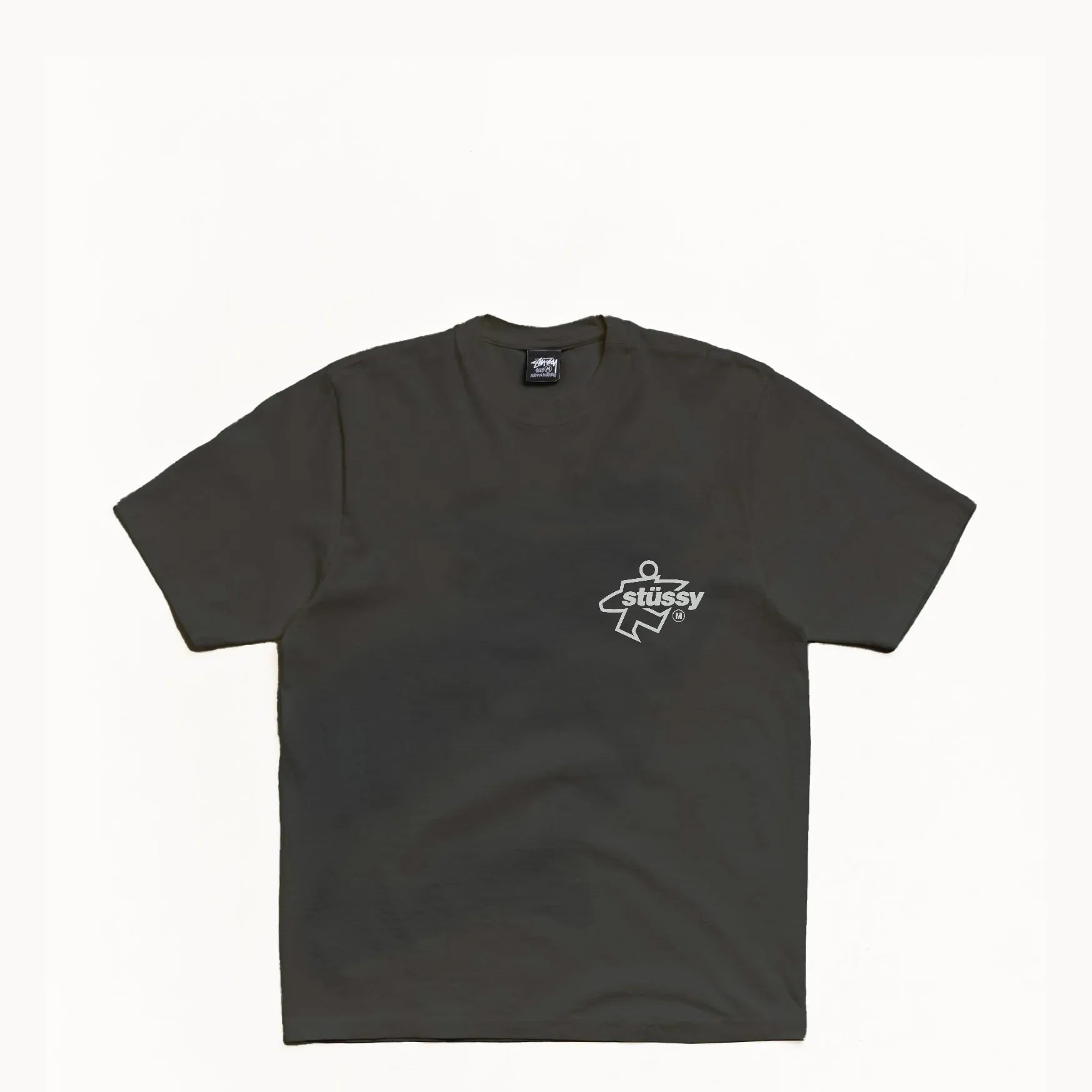 Stussy Surf Size Pigment Dyed Tee, faded black - Tiki Room Skateboards - 2