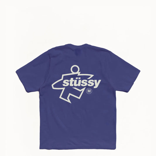Stussy Surf Size Pigment Dyed Tee, indigo - Tiki Room Skateboards - 1