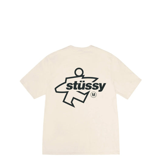 Stussy Surf Size Pigment Dyed Tee, natural - Tiki Room Skateboards - 1