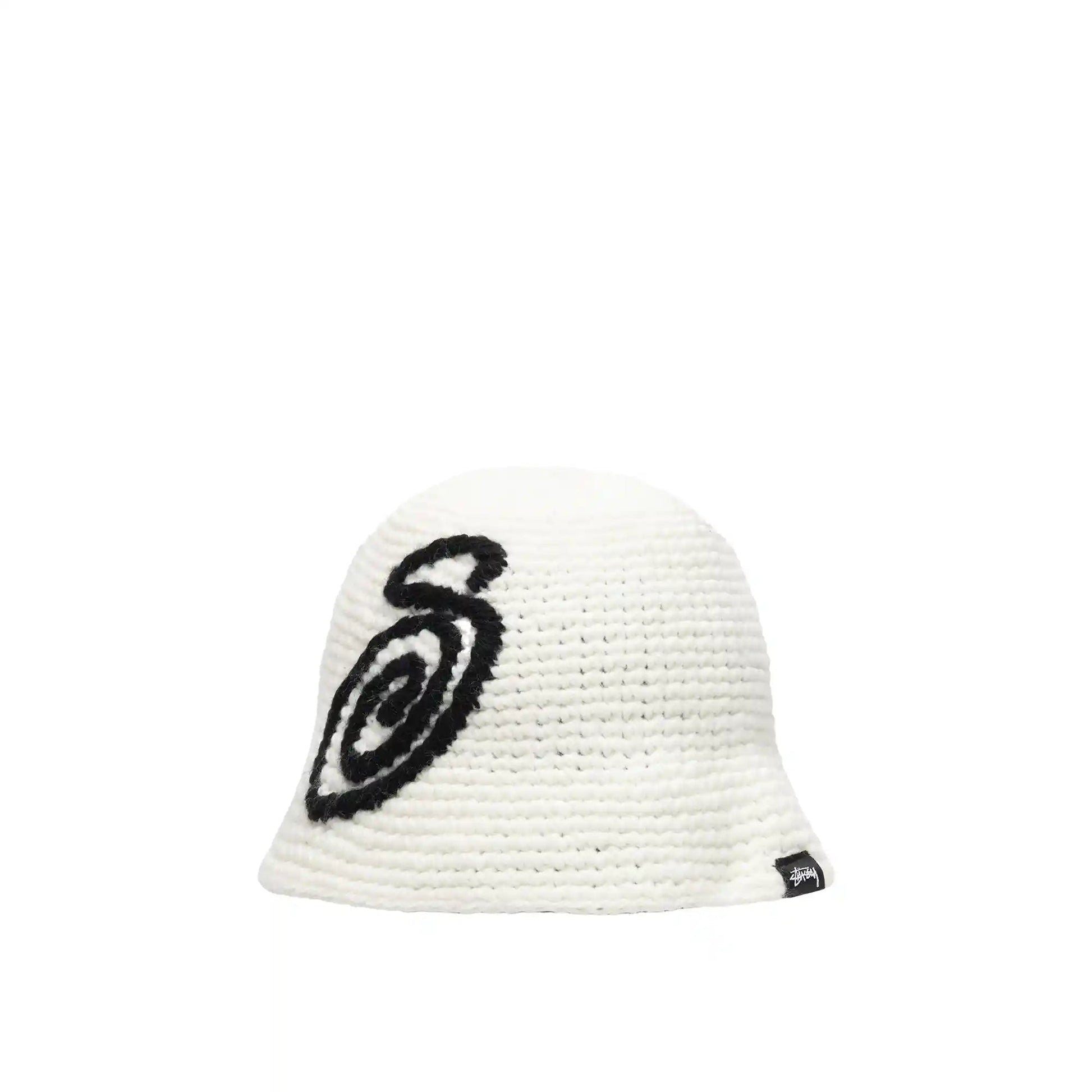 Stussy Swirly S Knit Bucket Hat, bone - Tiki Room Skateboards - 1