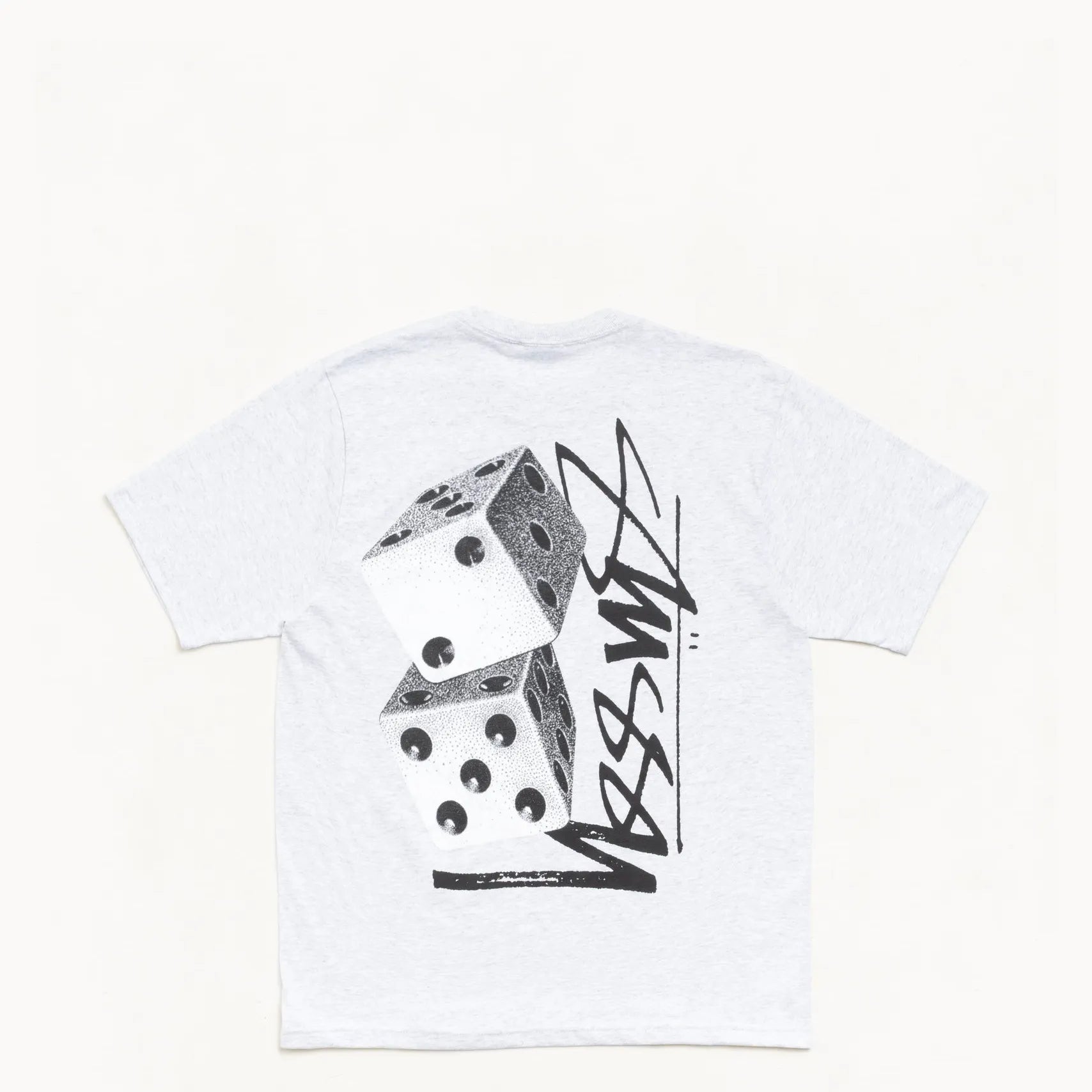 Stussy Tall Dice Tee, ash heather - Tiki Room Skateboards - 1