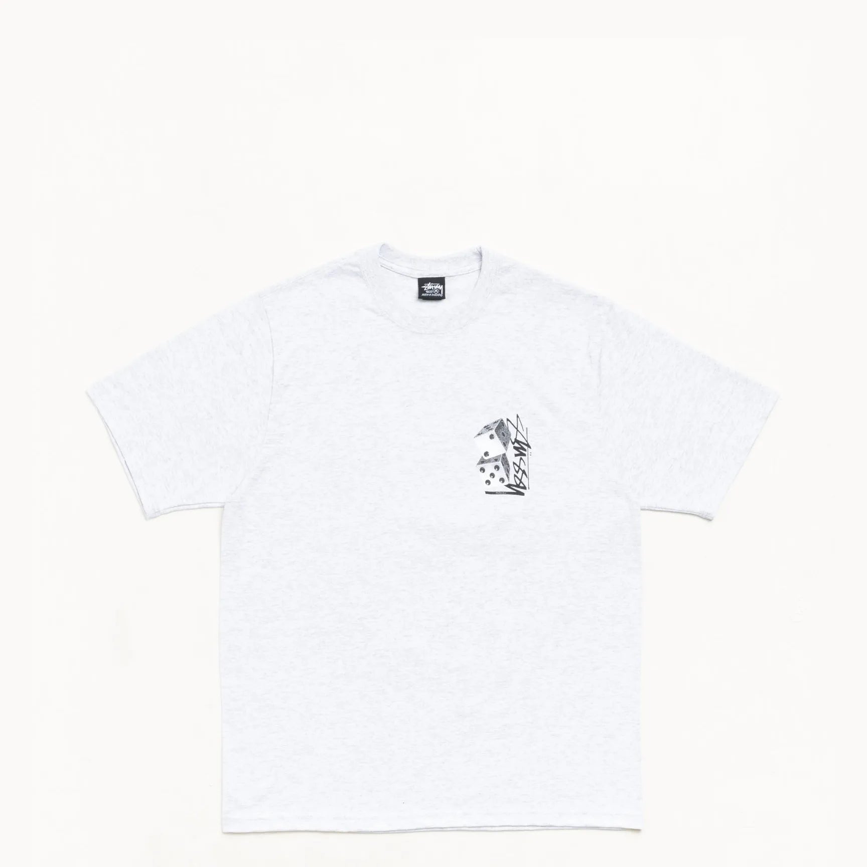Stussy Tall Dice Tee, ash heather - Tiki Room Skateboards - 2