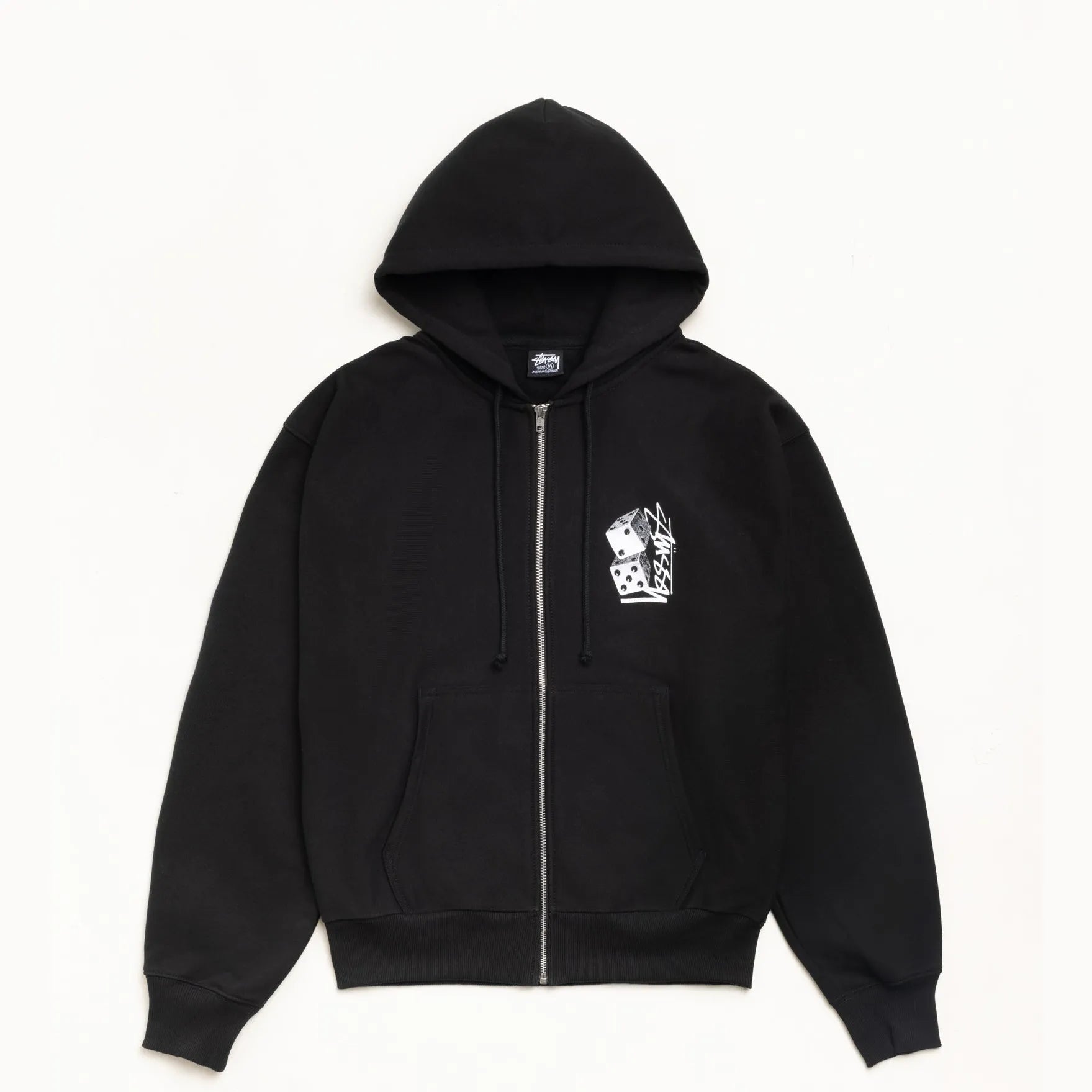 Stussy Tall Dice Zip Hood, black - Tiki Room Skateboards - 2