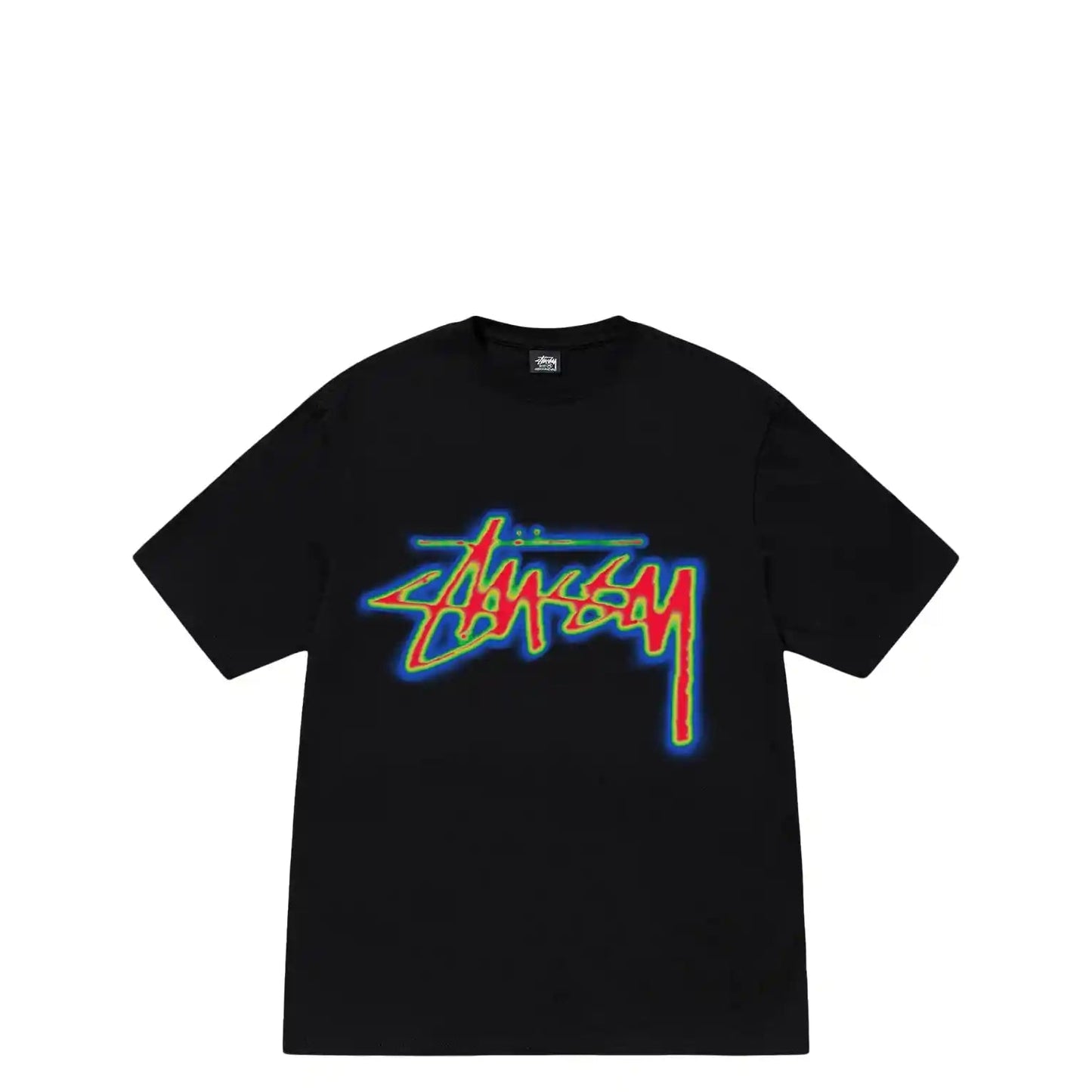 Stussy Thermal Stock Tee, black - Tiki Room Skateboards - 1