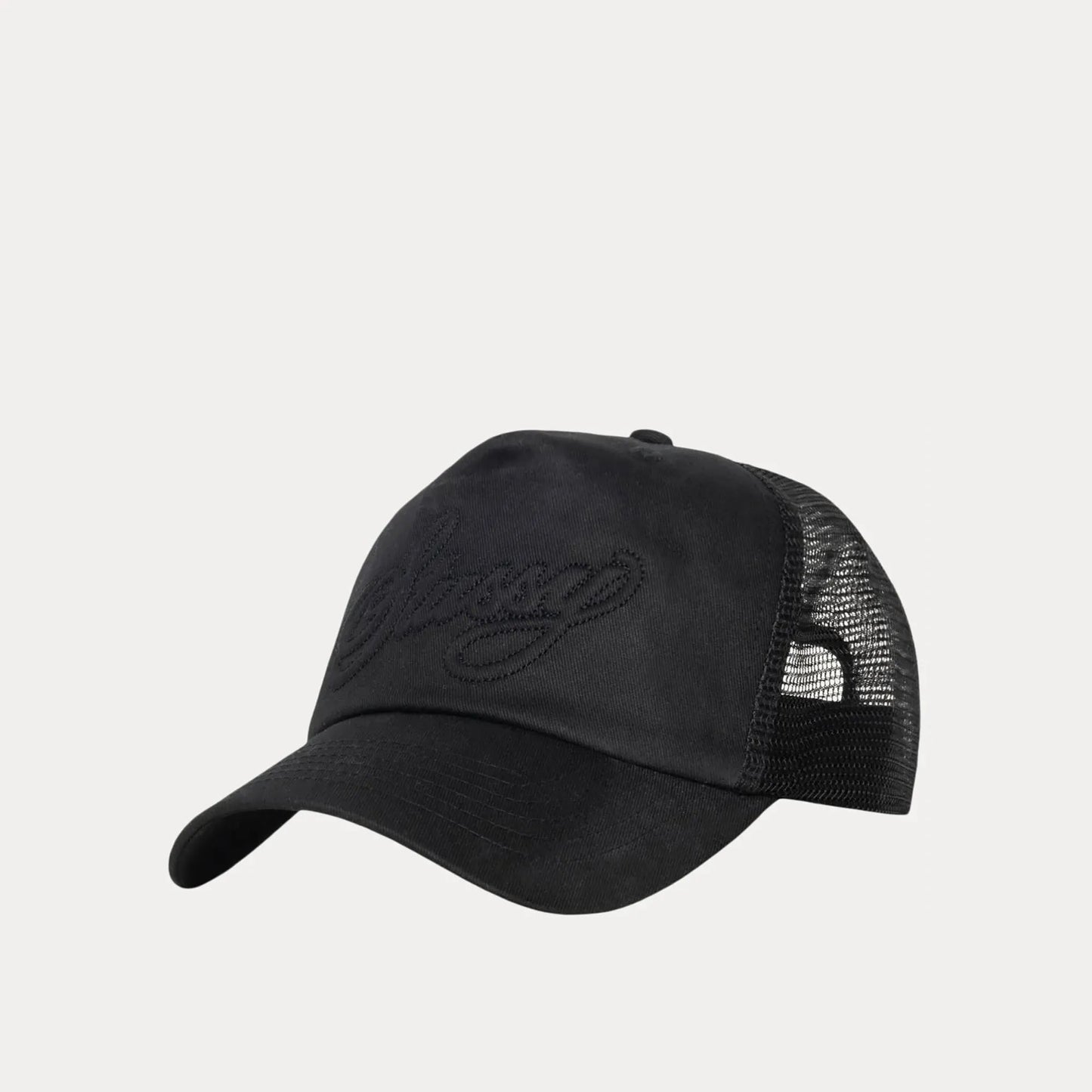 Stussy Trucker Cursive Stitch, black - Tiki Room Skateboards - 1