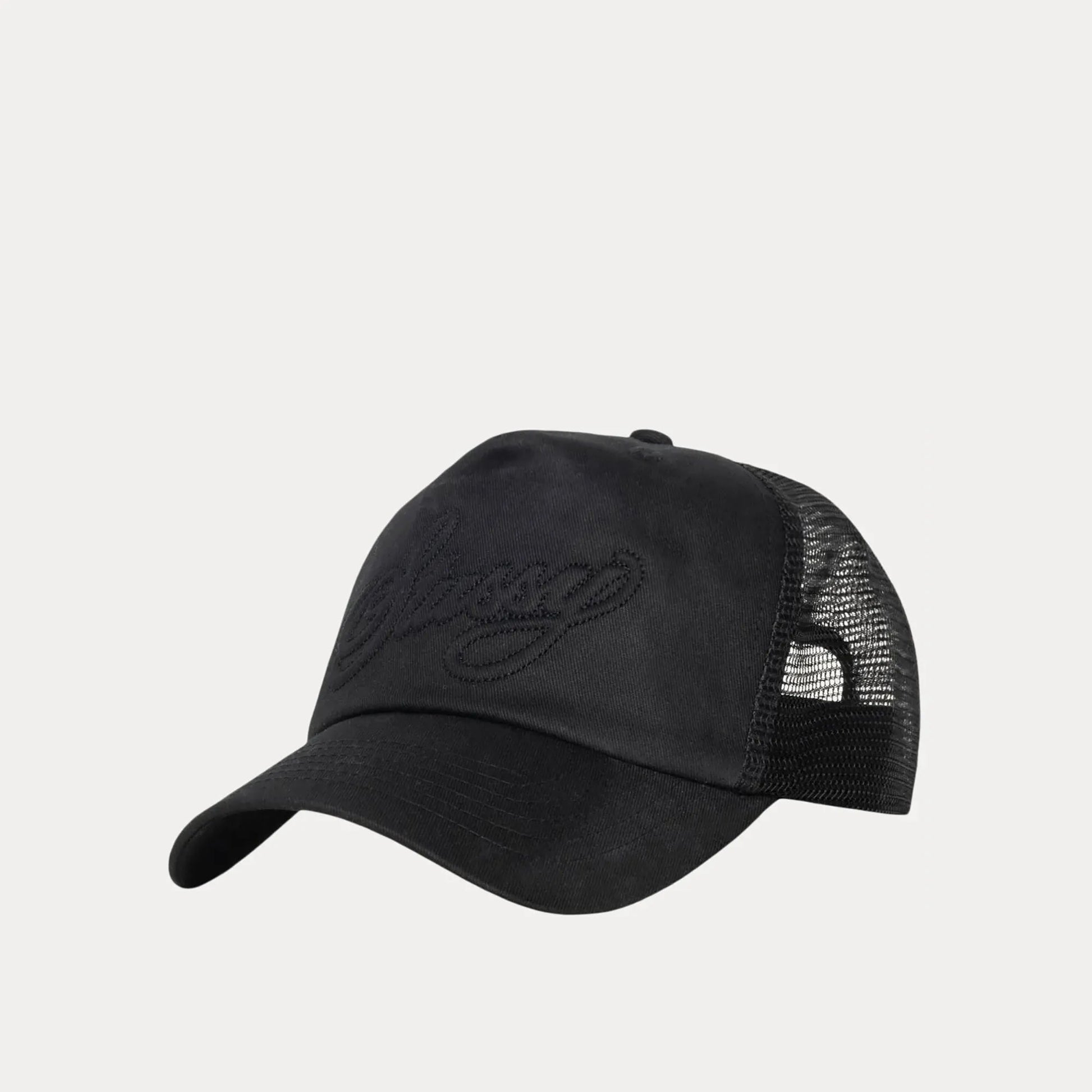 Stussy Trucker Cursive Stitch, black - Tiki Room Skateboards - 1