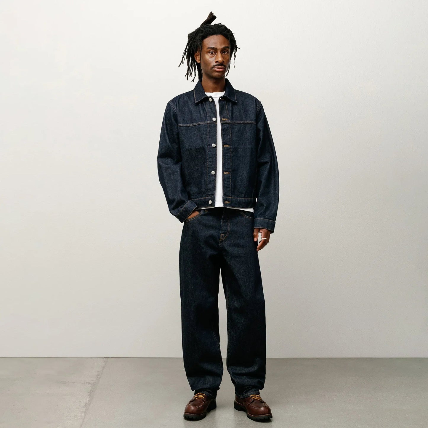 Stussy Trucker Denim, rinsed indigo - Tiki Room Skateboards - 2