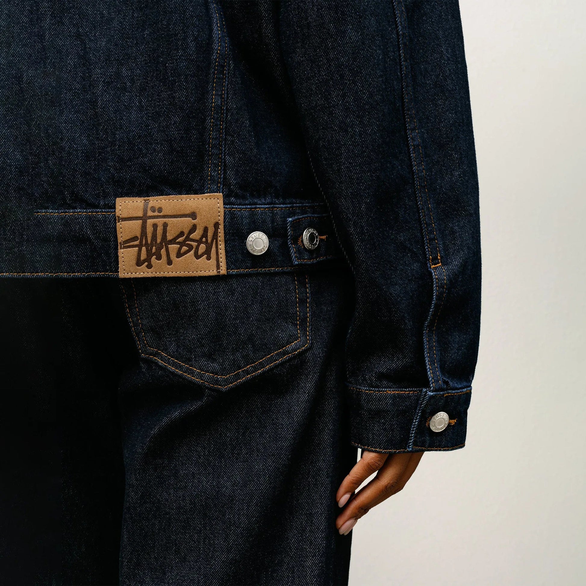 Stussy Trucker Denim, rinsed indigo - Tiki Room Skateboards - 9