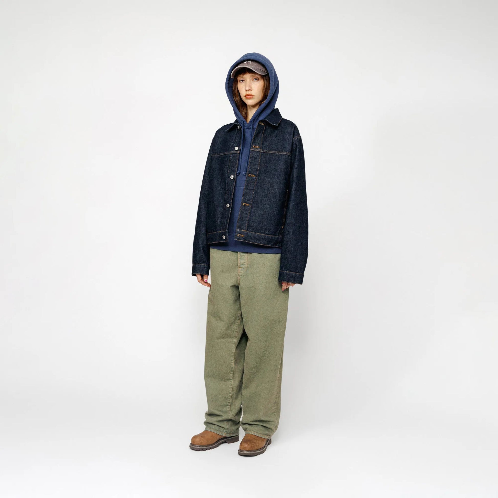Stussy Trucker Denim, rinsed indigo - Tiki Room Skateboards - 3