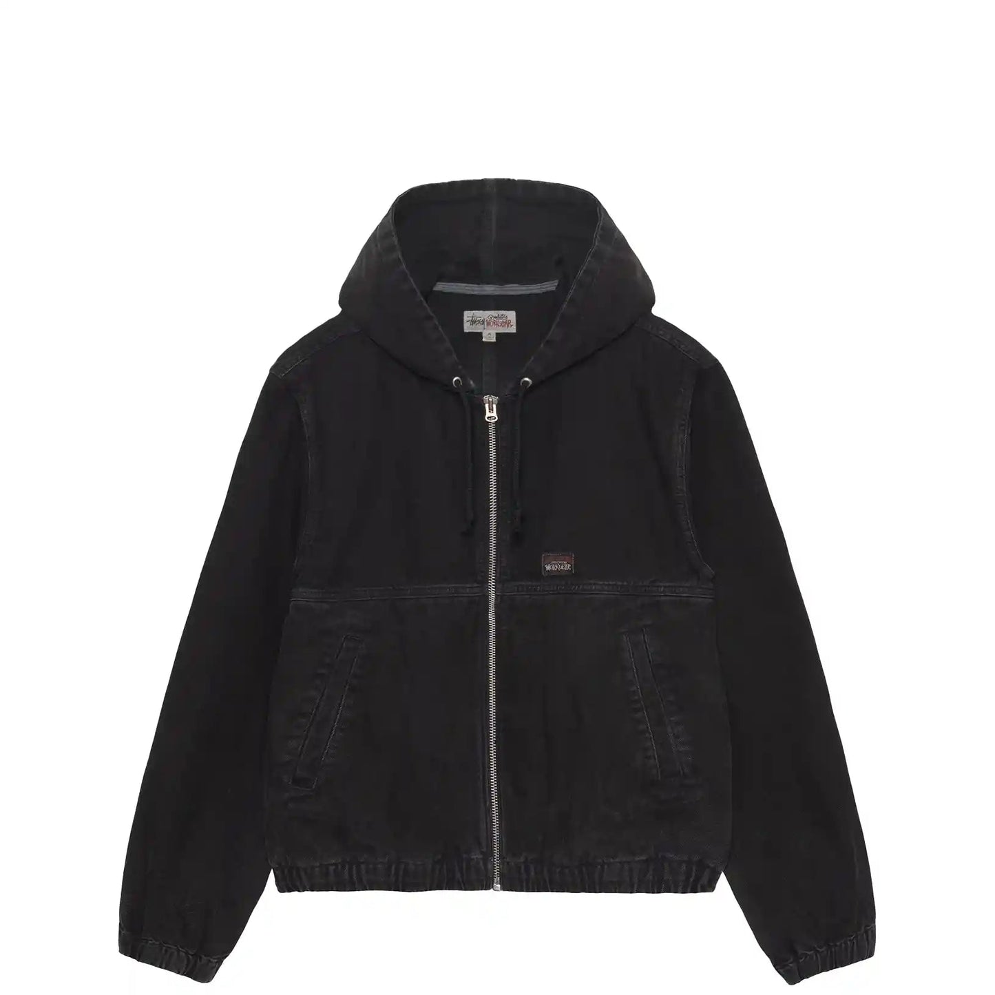 Stussy Work Jacket Unlined Canvas, black - Tiki Room Skateboards - 1