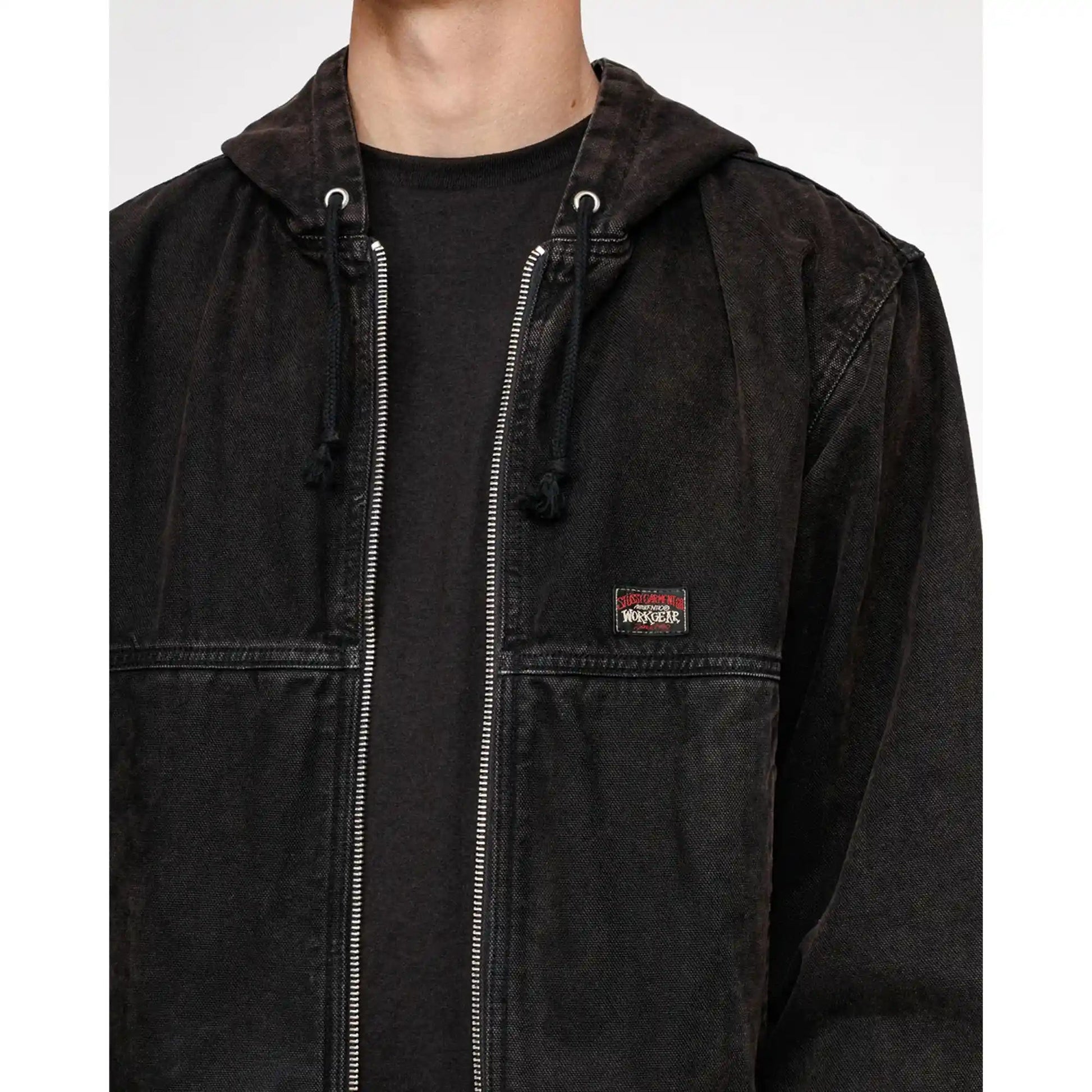 Stussy Work Jacket Unlined Canvas, black - Tiki Room Skateboards - 2