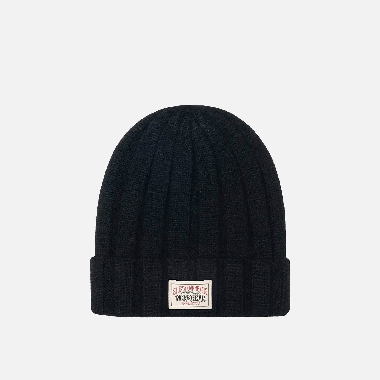 Stussy Workwear Cuff Beanie, black - Tiki Room Skateboards - 1