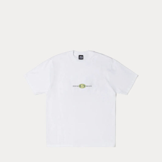 Stussy Worldwide Dot Tee, white - Tiki Room Skateboards - 1