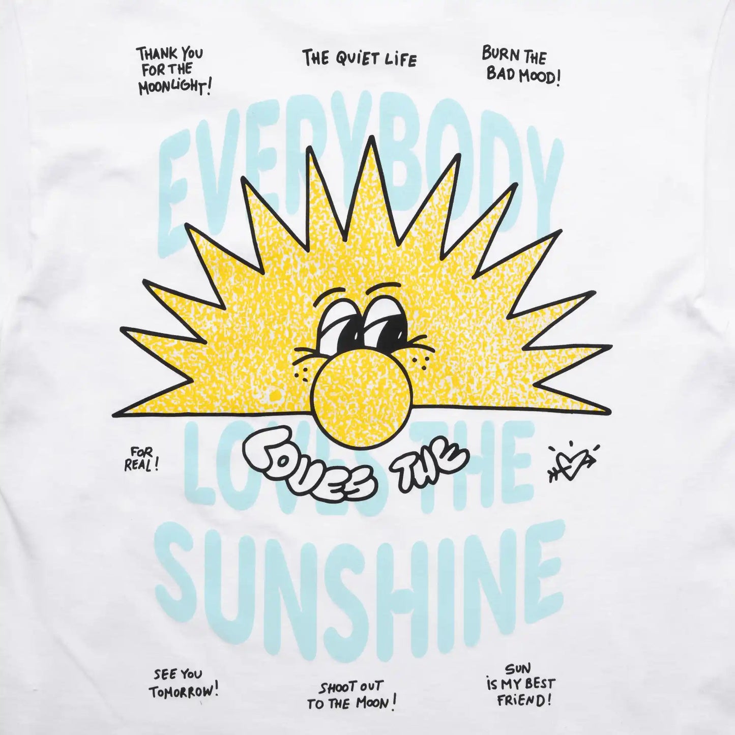 The Quiet life Everybody Love Sun Tee, white - Tiki Room Skateboards - 3