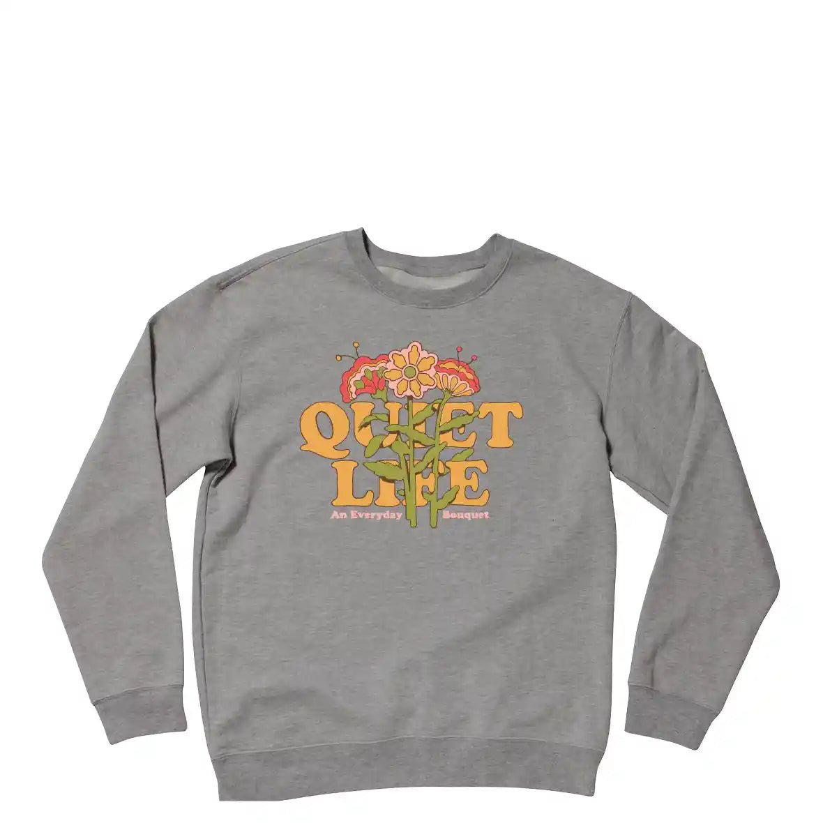 The Quiet Life Everyday Bouquet Crewneck, heather grey