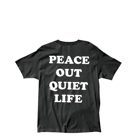 The Quiet Life Peace Out T, black - Tiki Room Skateboards - 1