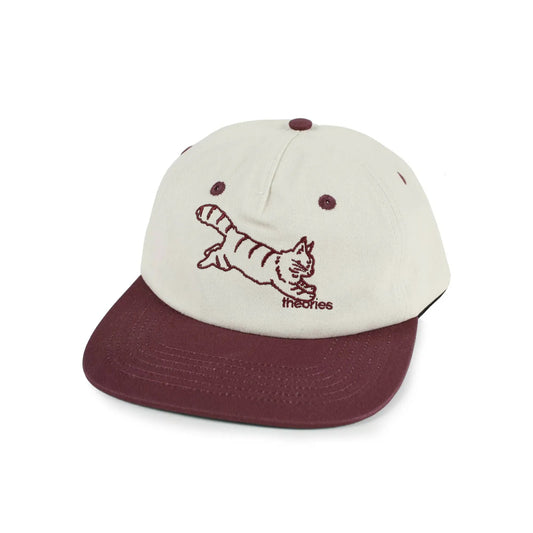 Theories Conscious Kitty Snapback Hat, wine stone - Tiki Room Skateboards - 1