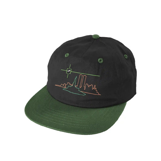 Theories Crosshairs Snapback, black green - Tiki Room Skateboards - 1