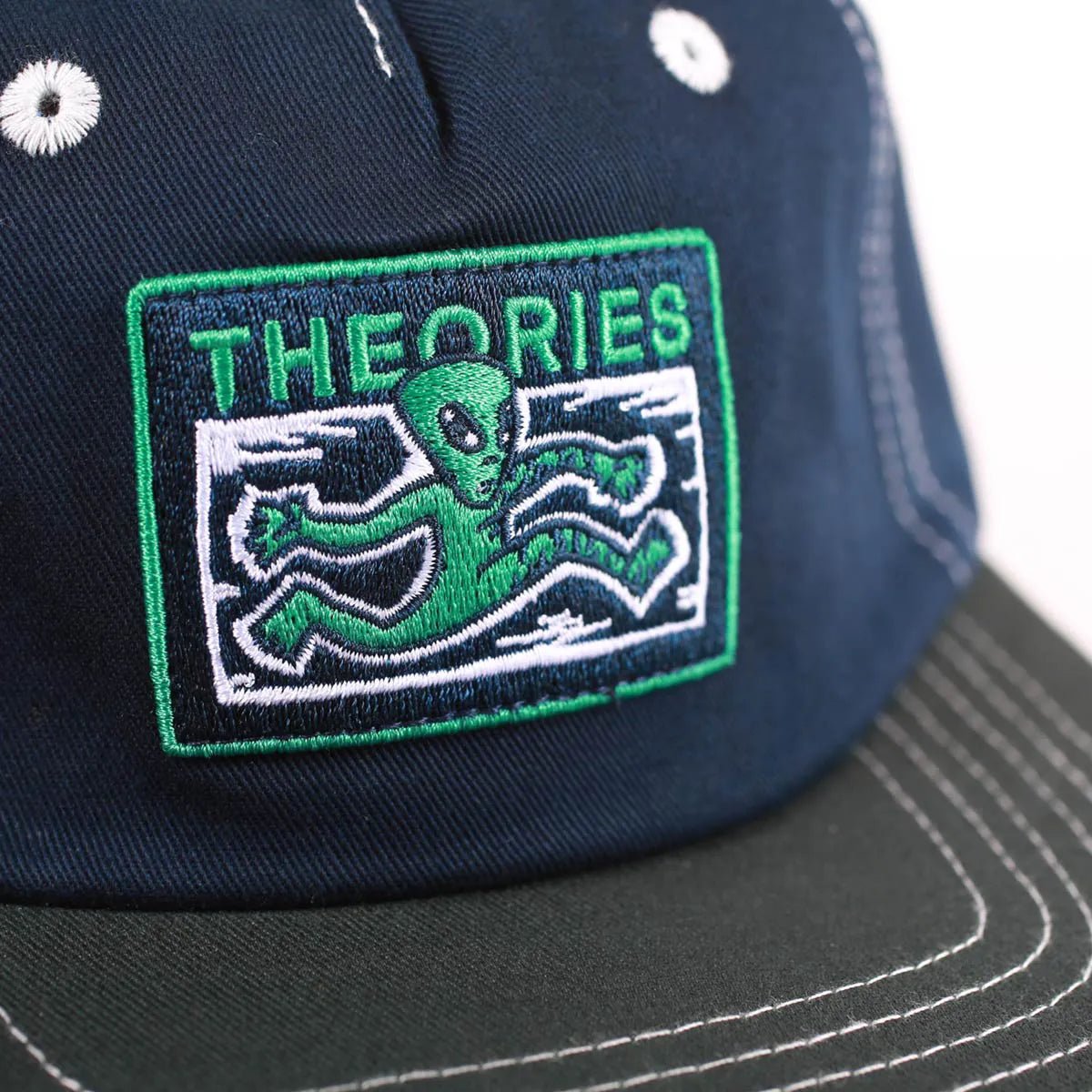 Theories Enigma Patch Snapback Hat, navy green - Tiki Room Skateboards - 2