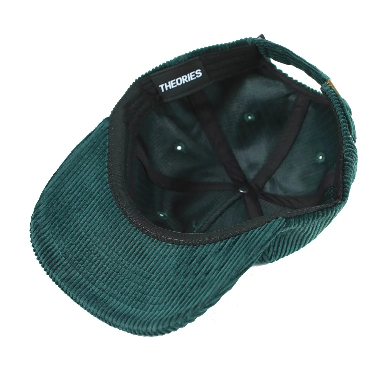 Theories Hand Of Theories Corduroy Strapback Hat, forest green - Tiki Room Skateboards - 3