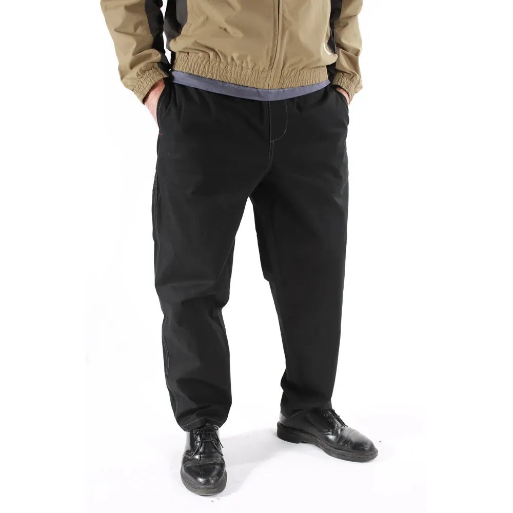 Theories Stamp Lounge Pants, black w/grey contrast stitch - Tiki Room Skateboards - 2