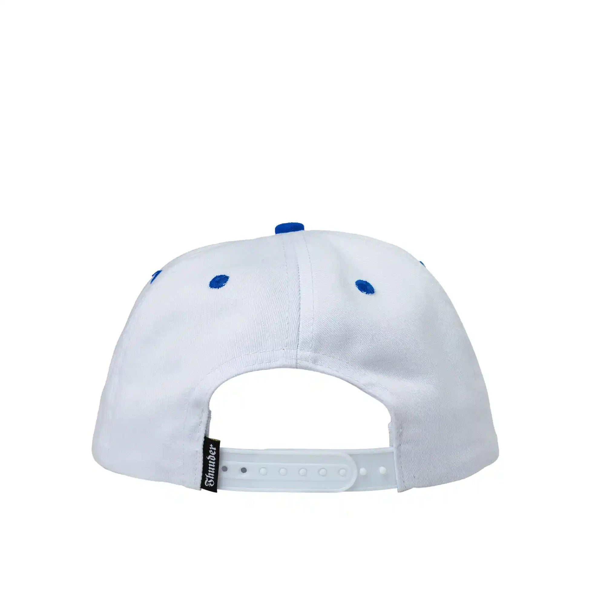 Thunder Boxed Bolt Snapback, white/blue - Tiki Room Skateboards - 2