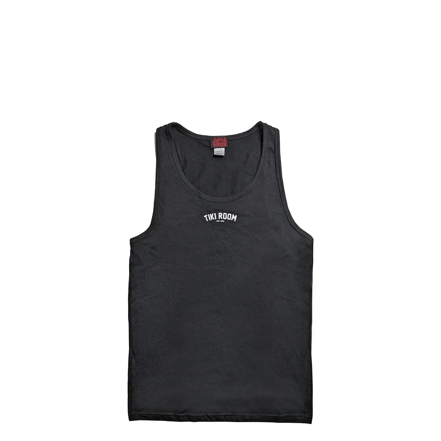 Tiki Room Mini Arch Logo Men's Tank, black - Tiki Room Skateboards - 1